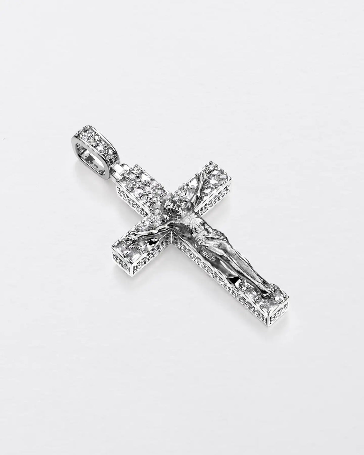 Fancy-Cut Jesus Cross Pendant
