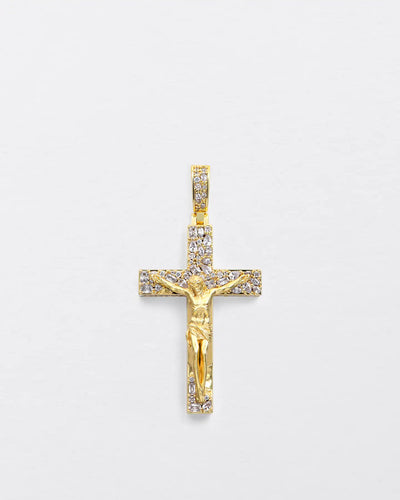 Fancy-Cut Jesus Cross Pendant