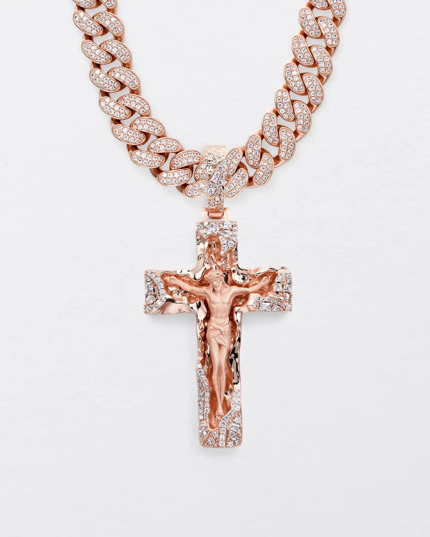 Sculptural Jesus Cross Pendant