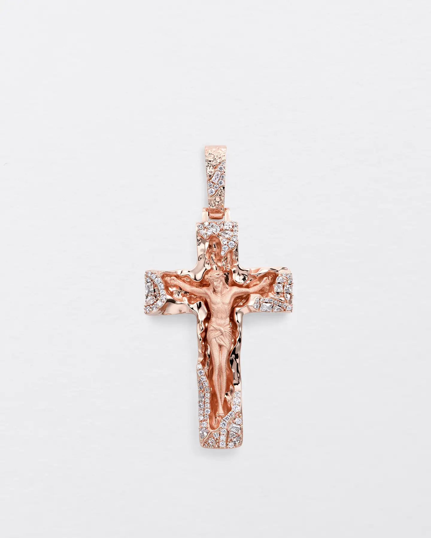 Sculptural Jesus Cross Pendant