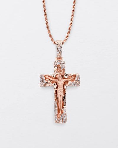 Sculptural Jesus Cross Pendant