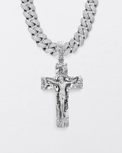 Sculptural Jesus Cross Pendant