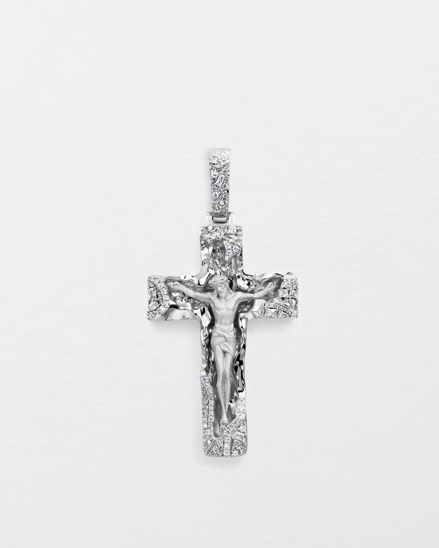 Sculptural Jesus Cross Pendant
