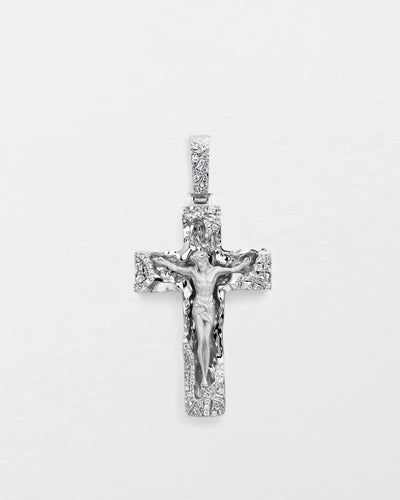 Sculptural Jesus Cross Pendant