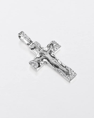 Sculptural Jesus Cross Pendant