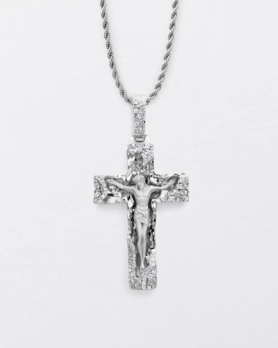 Sculptural Jesus Cross Pendant