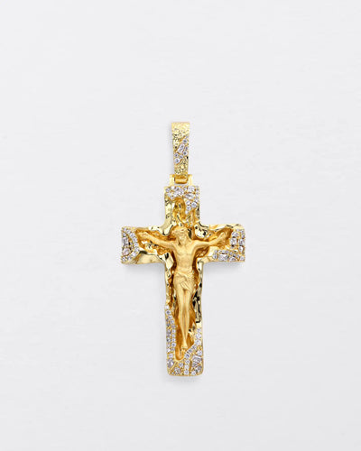 Sculptural Jesus Cross Pendant