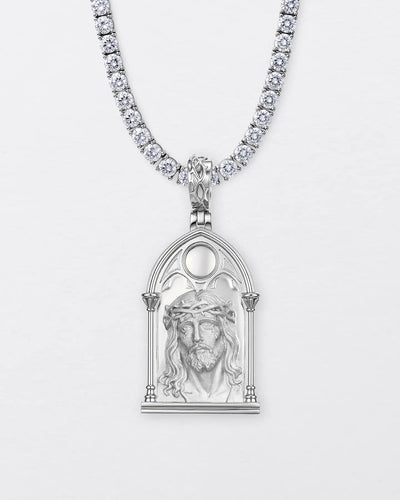 Gothic Window Jesus Pendant