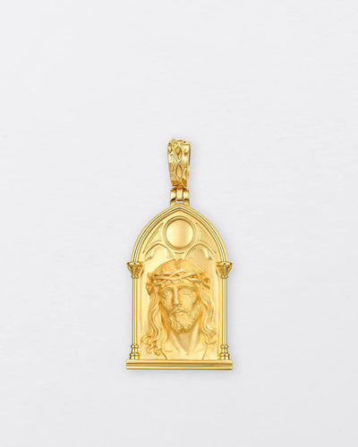 Gothic Window Jesus Pendant