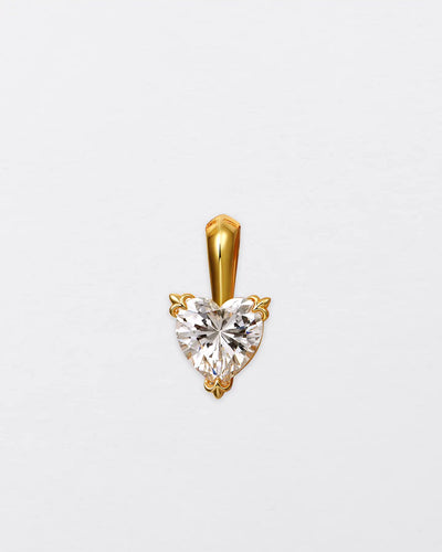 22K Heart-Shaped Cut Pendant