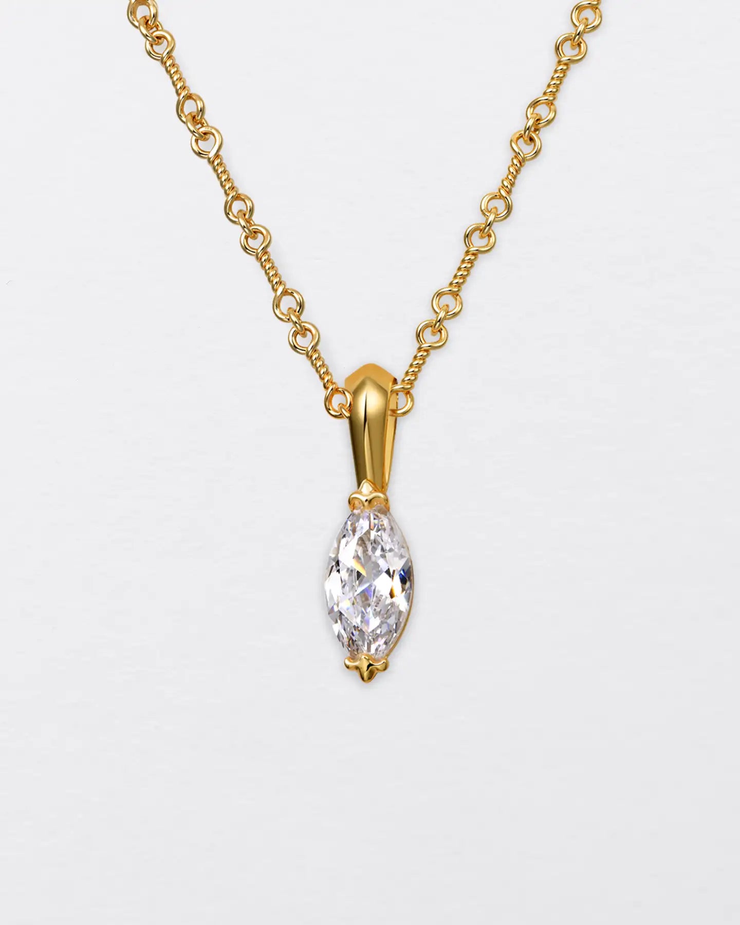 22K Marquise Cut Pendant