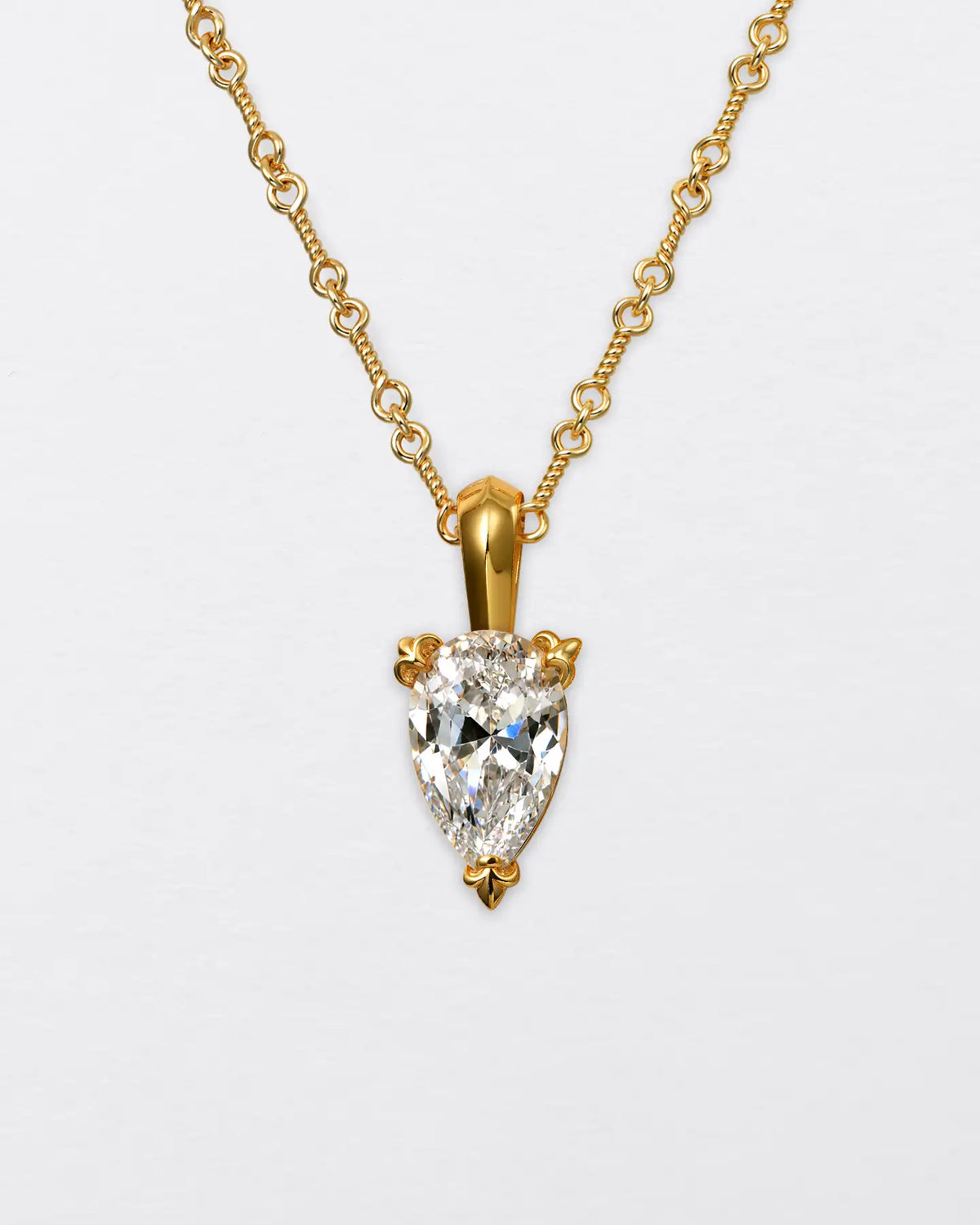 22K Teardrop Cut Pendant