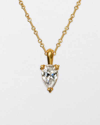 22K Teardrop Cut Pendant