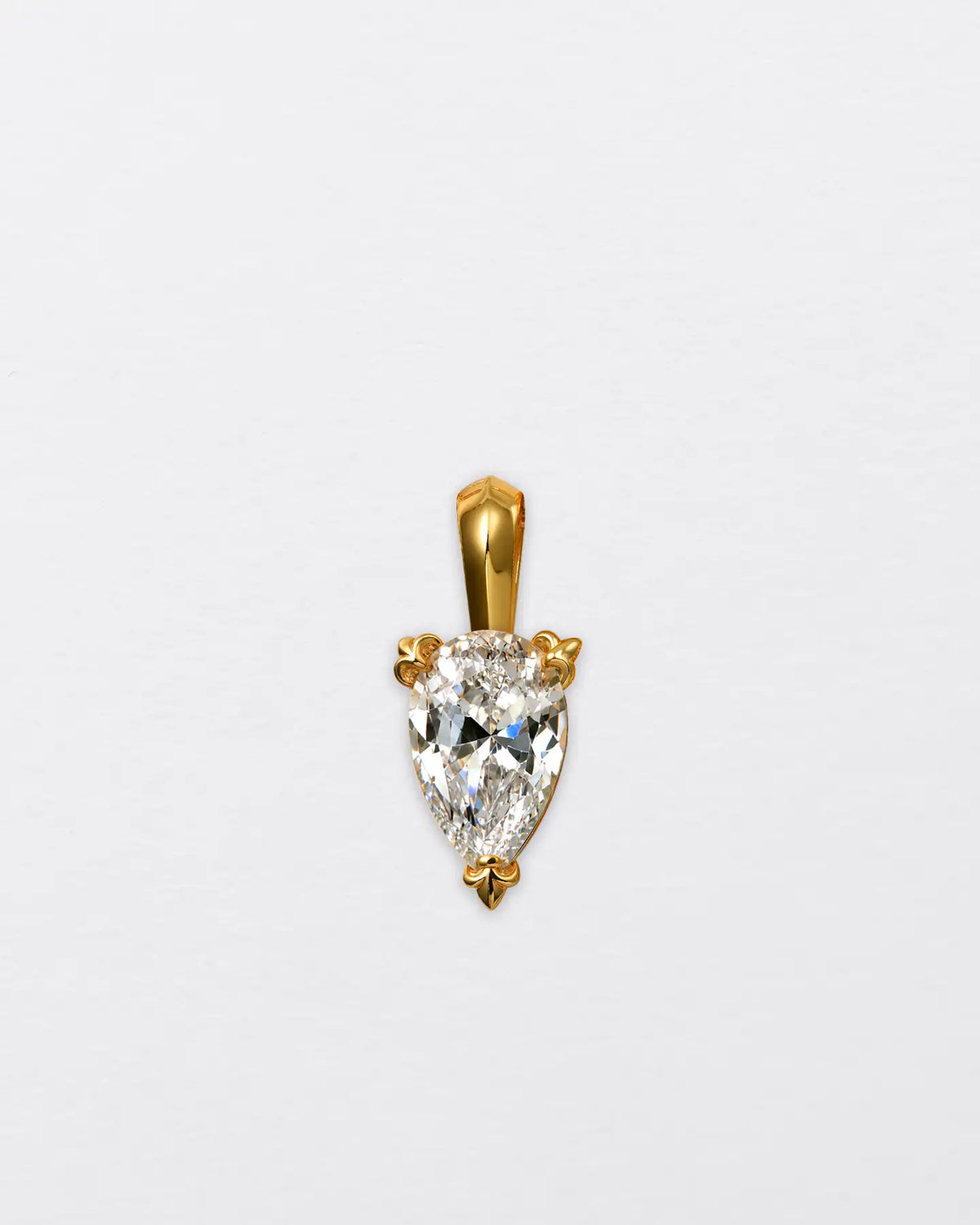 22K Teardrop Cut Pendant