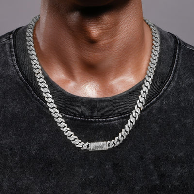 Round Cut Prong Cuban Link Chain - 10mm