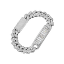 12mm Moissanite Iced Name/Icon Custom Cuban Bracelet