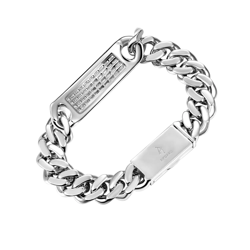 12mm Moissanite Iced Name/Icon Custom Cuban Bracelet