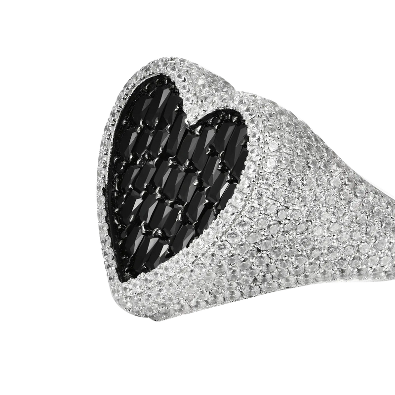 Custom Heart Shaped Baguette Ring