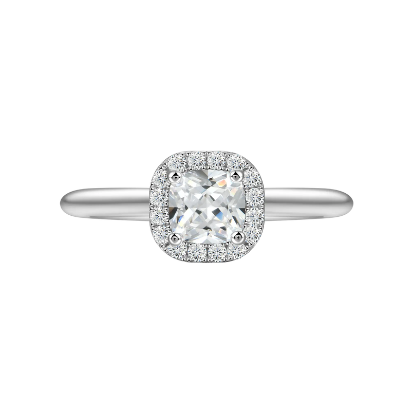 LOVE 1477 Cushion Cut Moissanite Custom Engagement Ring