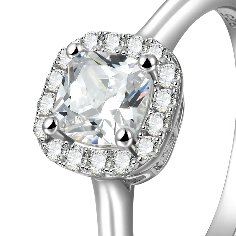 LOVE 1477 Cushion Cut Moissanite Custom Engagement Ring