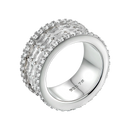 Custom Tri Row Emerald Cut Eternity Band Ring