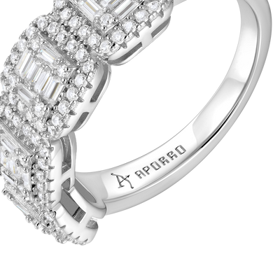 Moissanite Tri-Halo Ring - 7mm