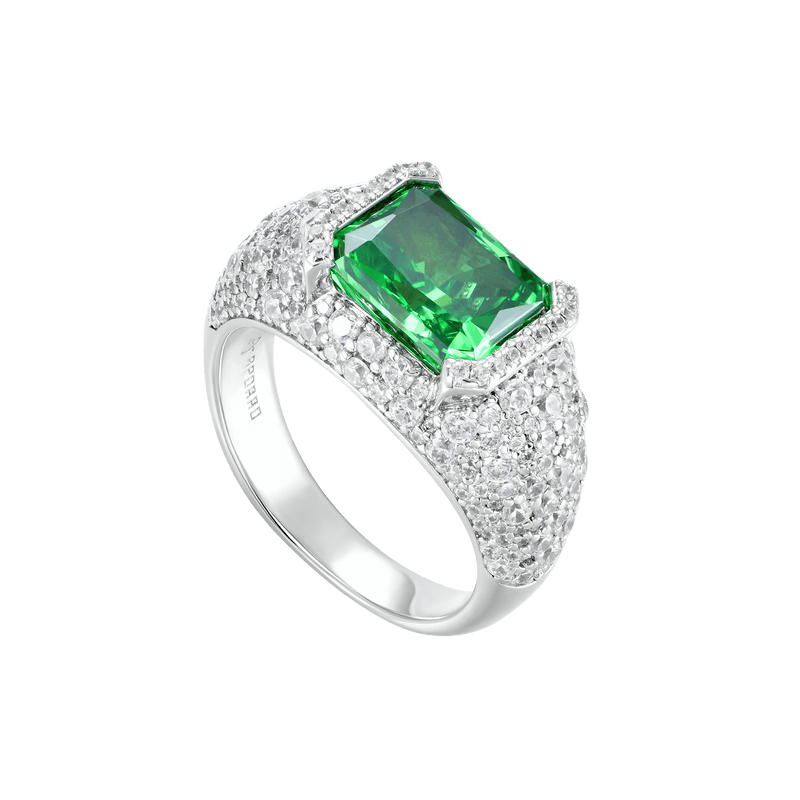 Crushed Ice Emerald Cut Ring - APORRO
