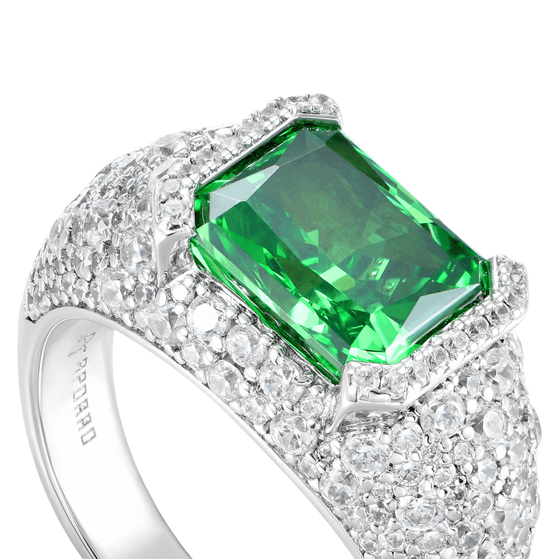 Crushed Ice Emerald Cut Ring - APORRO