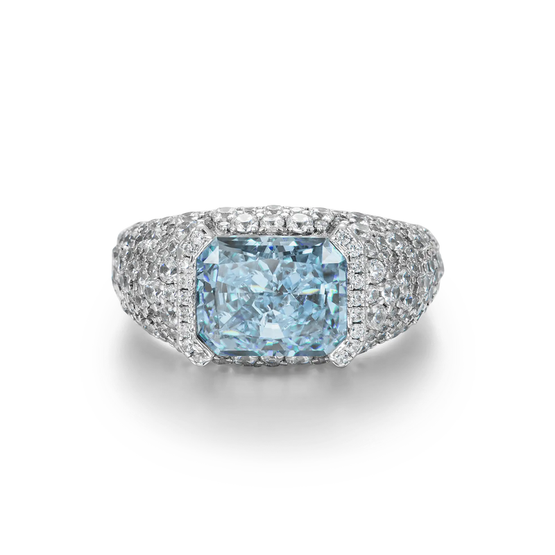 Crushed Ice Emerald Cut Ring - APORRO