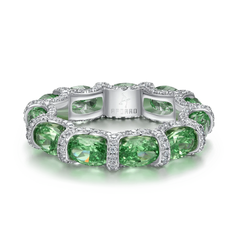 Crushed Ice Oval Cut Ring - APORRO