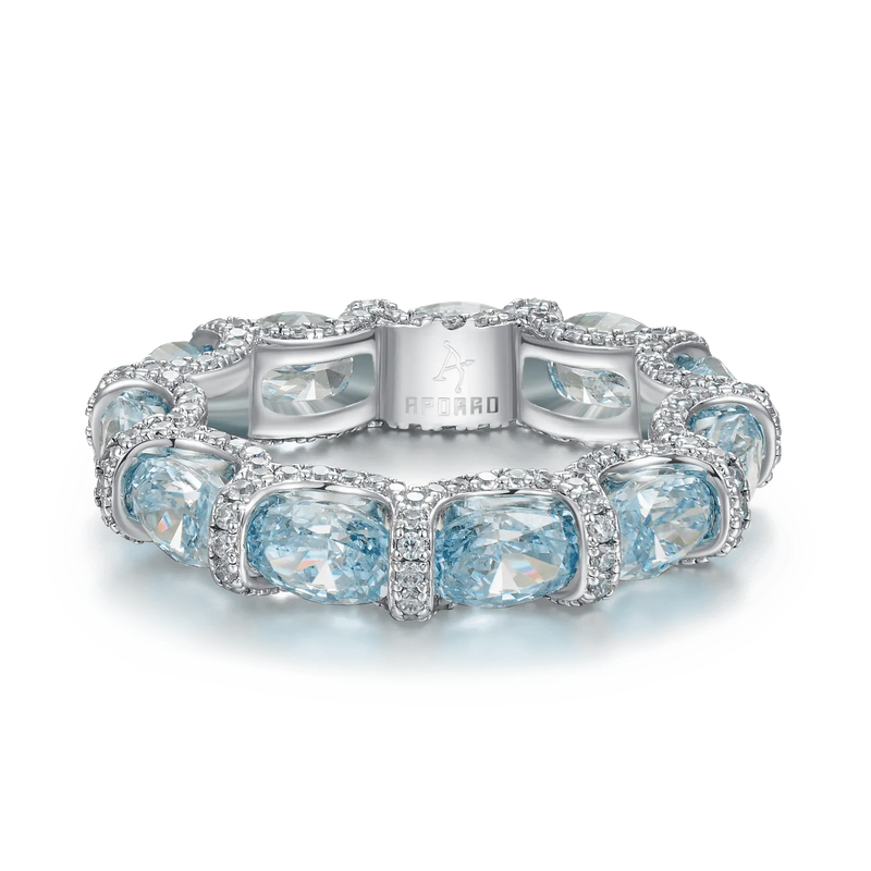 Crushed Ice Oval Cut Ring - APORRO