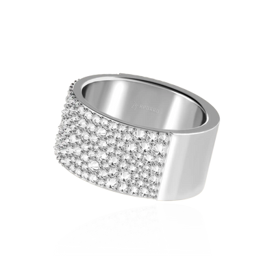 Moissanite Reverse Set Diamond Band Ring
