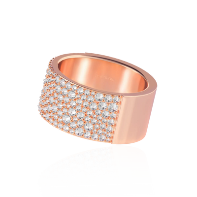 Moissanite Reverse Set Diamond Band Ring