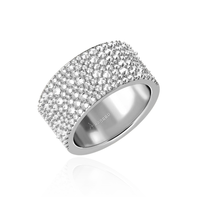 Moissanite Reverse Set Diamond Band Ring