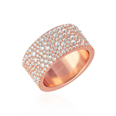 Moissanite Reverse Set Diamond Band Ring