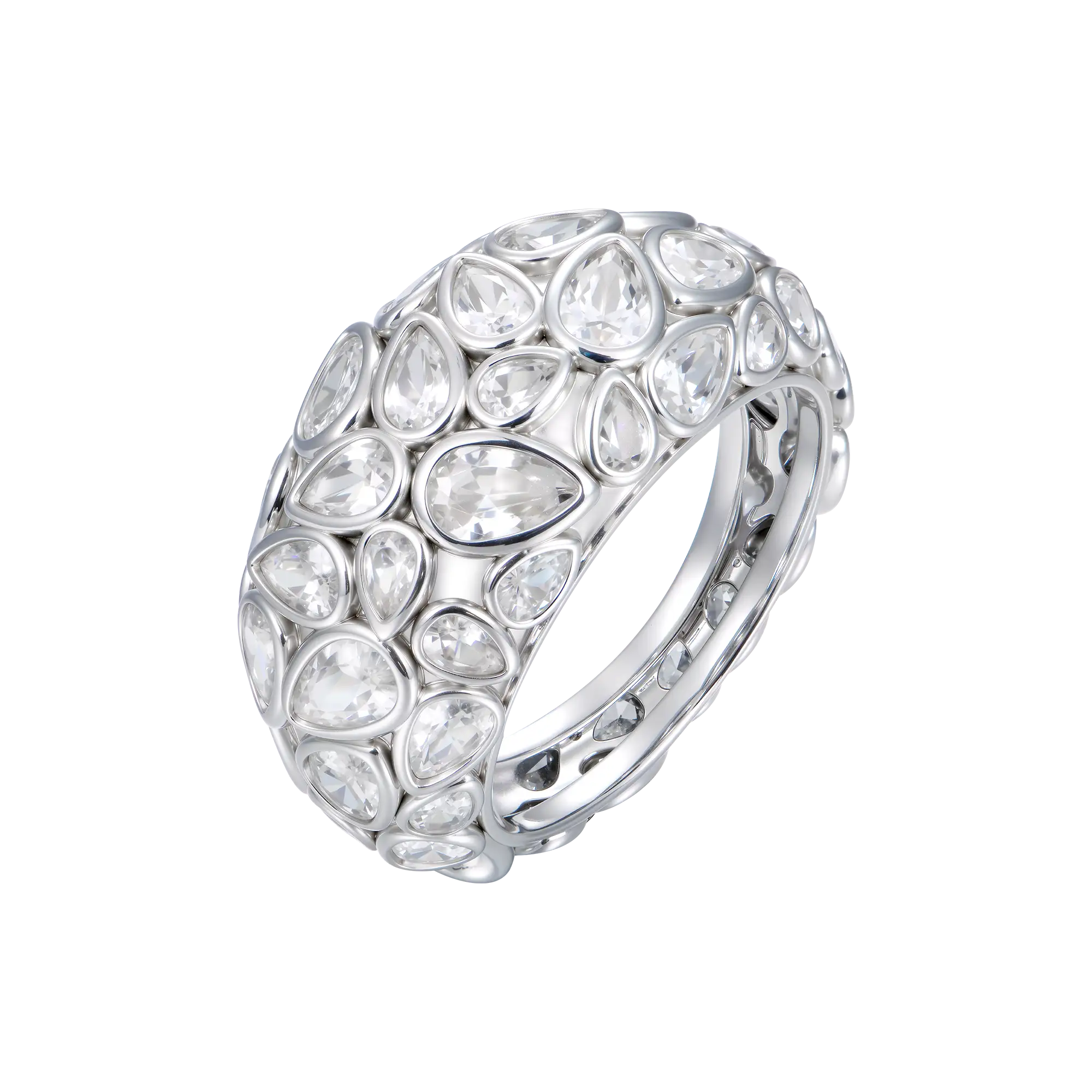 Brilliance Teardrop Pavé Ring