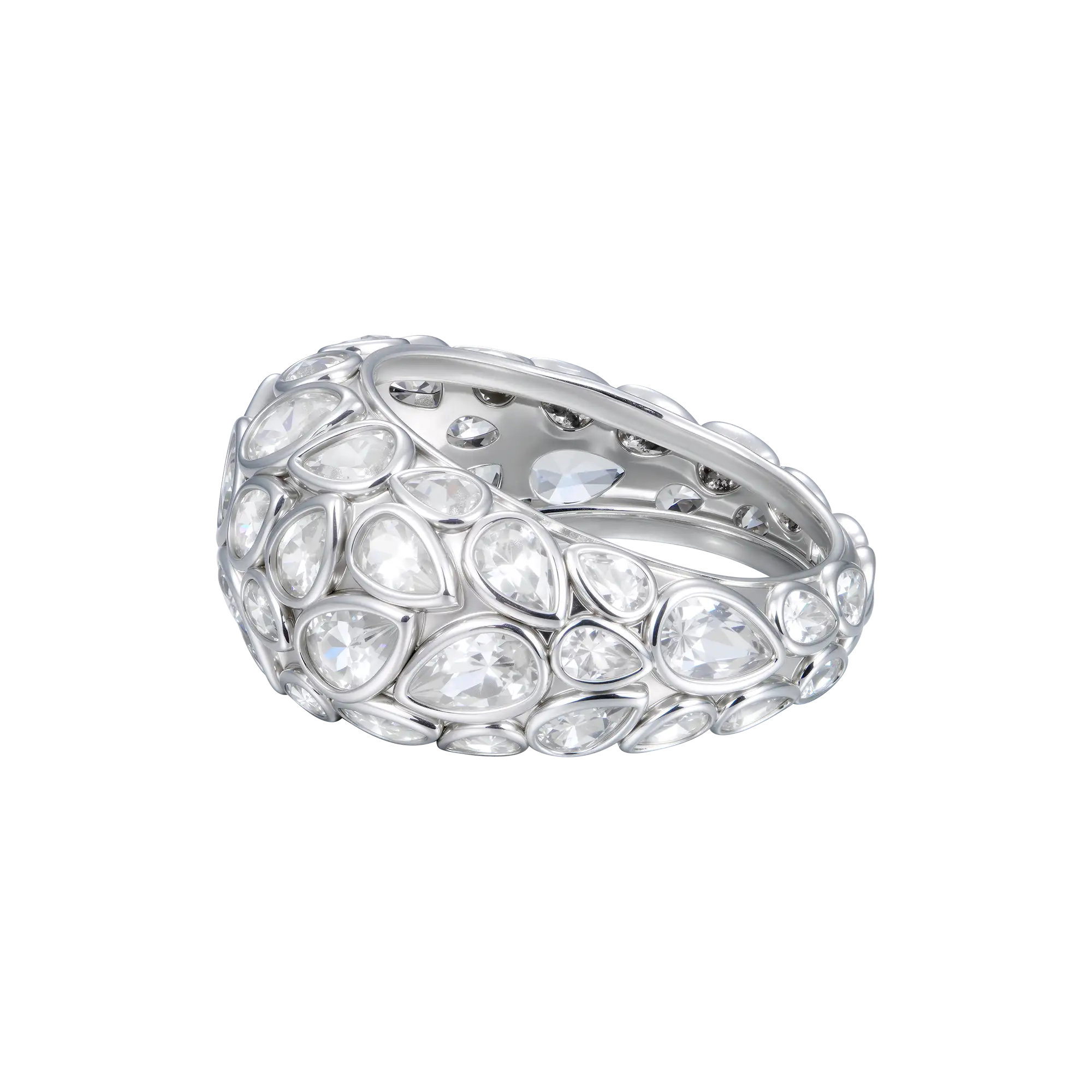 Brilliance Teardrop Pavé Ring