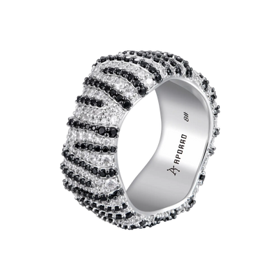 Black & White Striped Ring