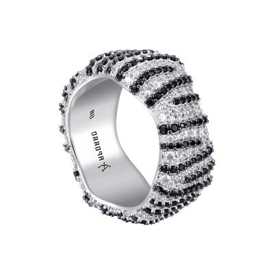 Black & White Striped Ring