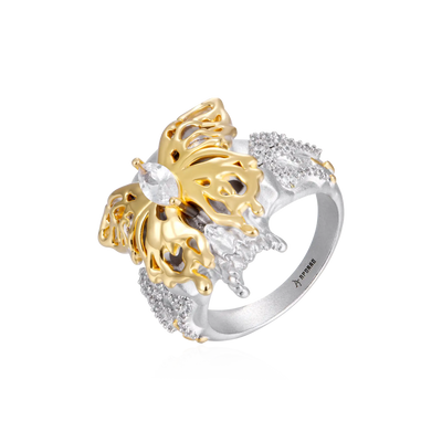 Melting Butterfly Skeleton Ring
