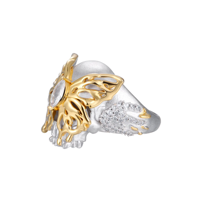 Melting Butterfly Skeleton Ring