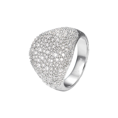 Pavé-set Textured Ring