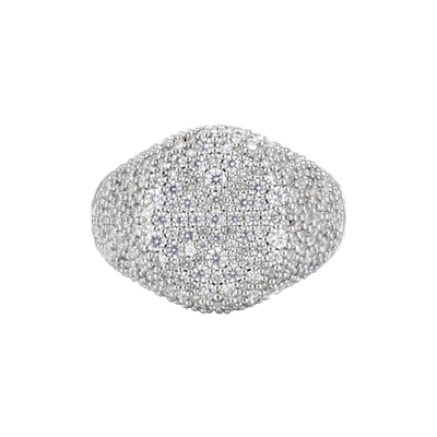 Pavé-set Textured Ring