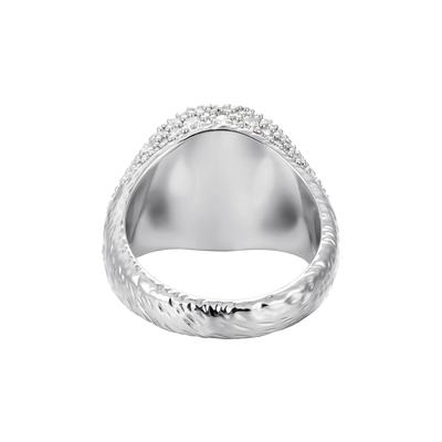 Pavé-set Textured Ring
