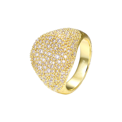 Pavé-set Textured Ring