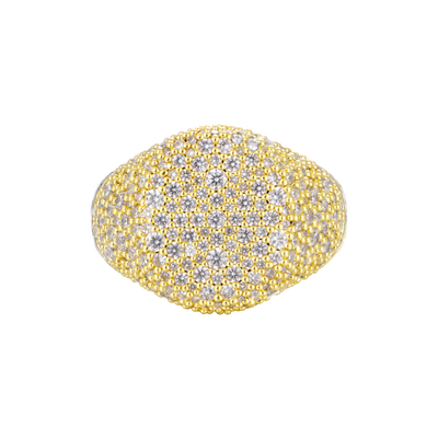 Pavé-set Textured Ring