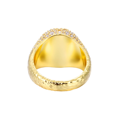 Pavé-set Textured Ring