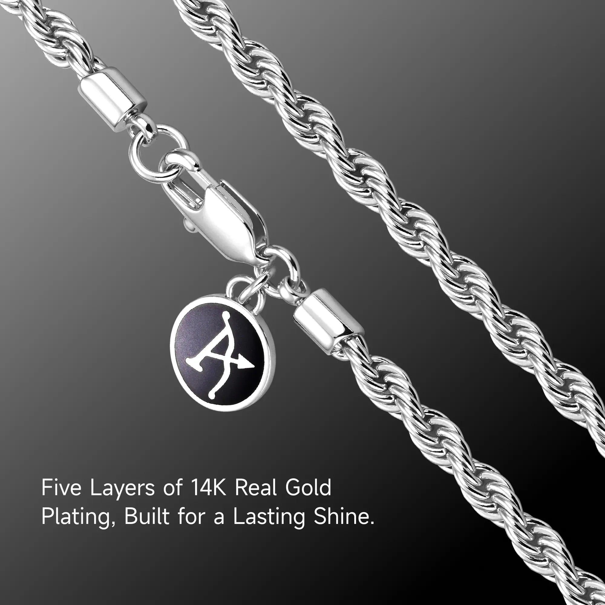 Rope Bracelet - White Gold