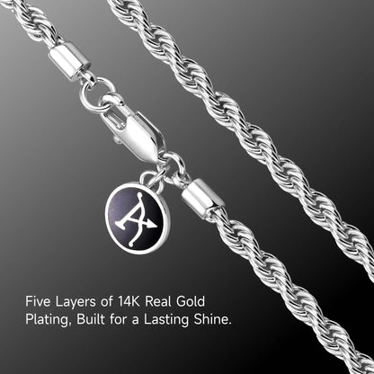 Rope Bracelet - White Gold