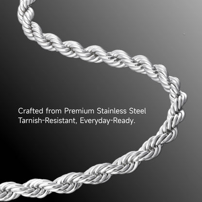 Layered Rope & Cuban Chain Set